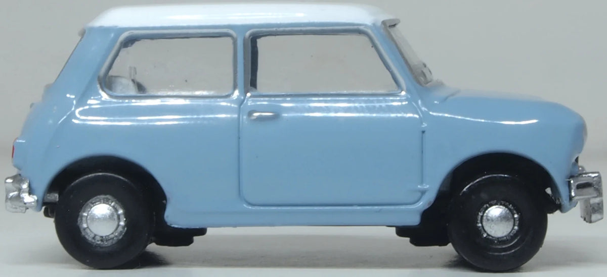 76MN010 - Oxford Diecast - Austin Mini Speedwell Blue - 1:76 Scale
