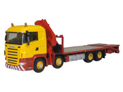 76SCL005 - OXFORD DIECAST - Scania Crane Lorry Yellow