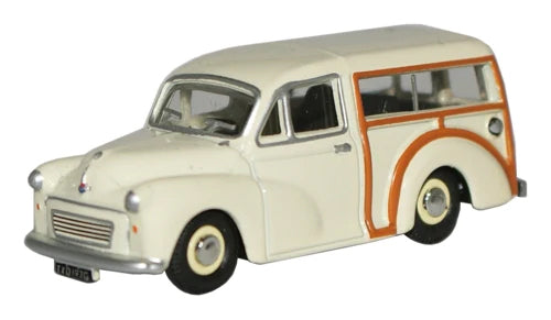 76MMT001 Morris Minor Traveller Old English White