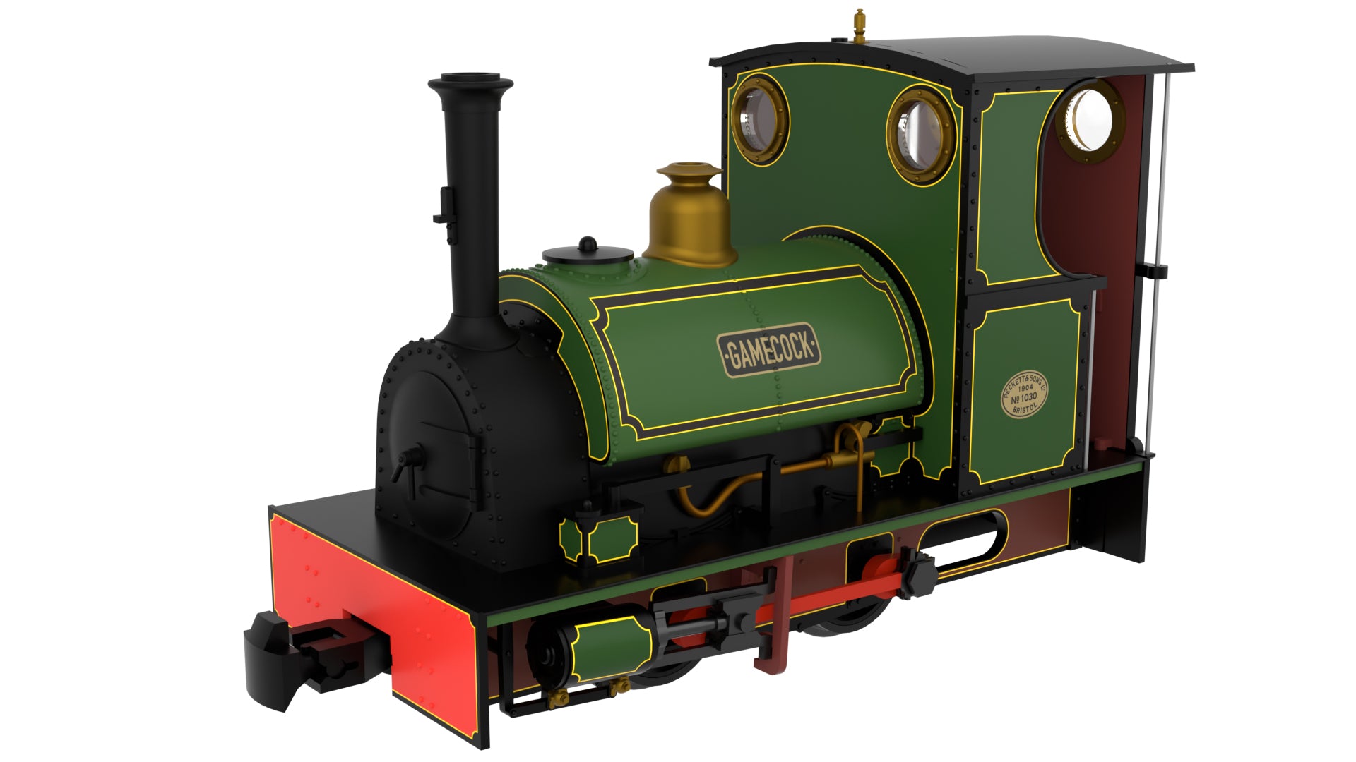 814001 - Rapido - OO9 - Peckett & Sons Cranmore Class 0-4-0ST 'Gamecock' Peckett Standard Green Steam LocomotiveDCC ready