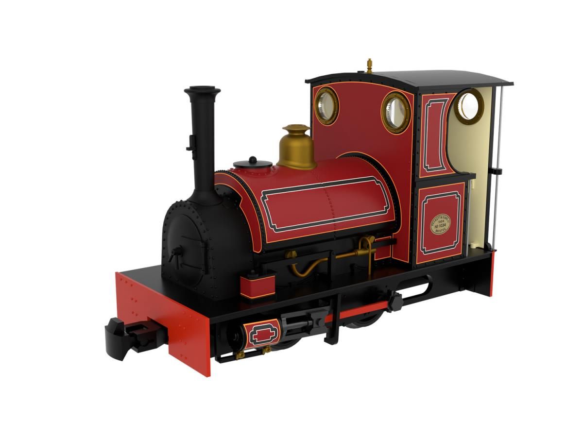 814009 - Rapido - OO9 - Peckett & Sons Cranmore Class 0-4-0ST FR Style Lined Red Steam Locomotive DCC ready