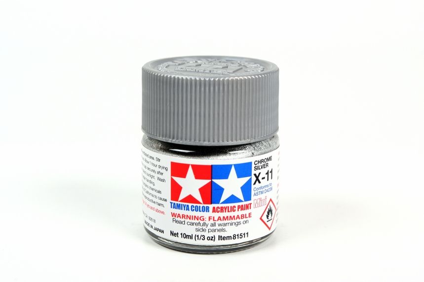 81511 - Tamiya - Chrome Silver X-11 Acrylic Paint