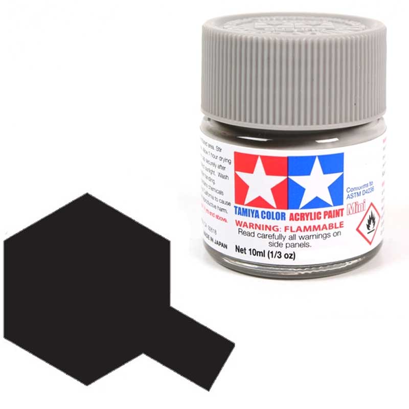 81701 - Tamiya - Flat Black ACrylic Paint - XF-1