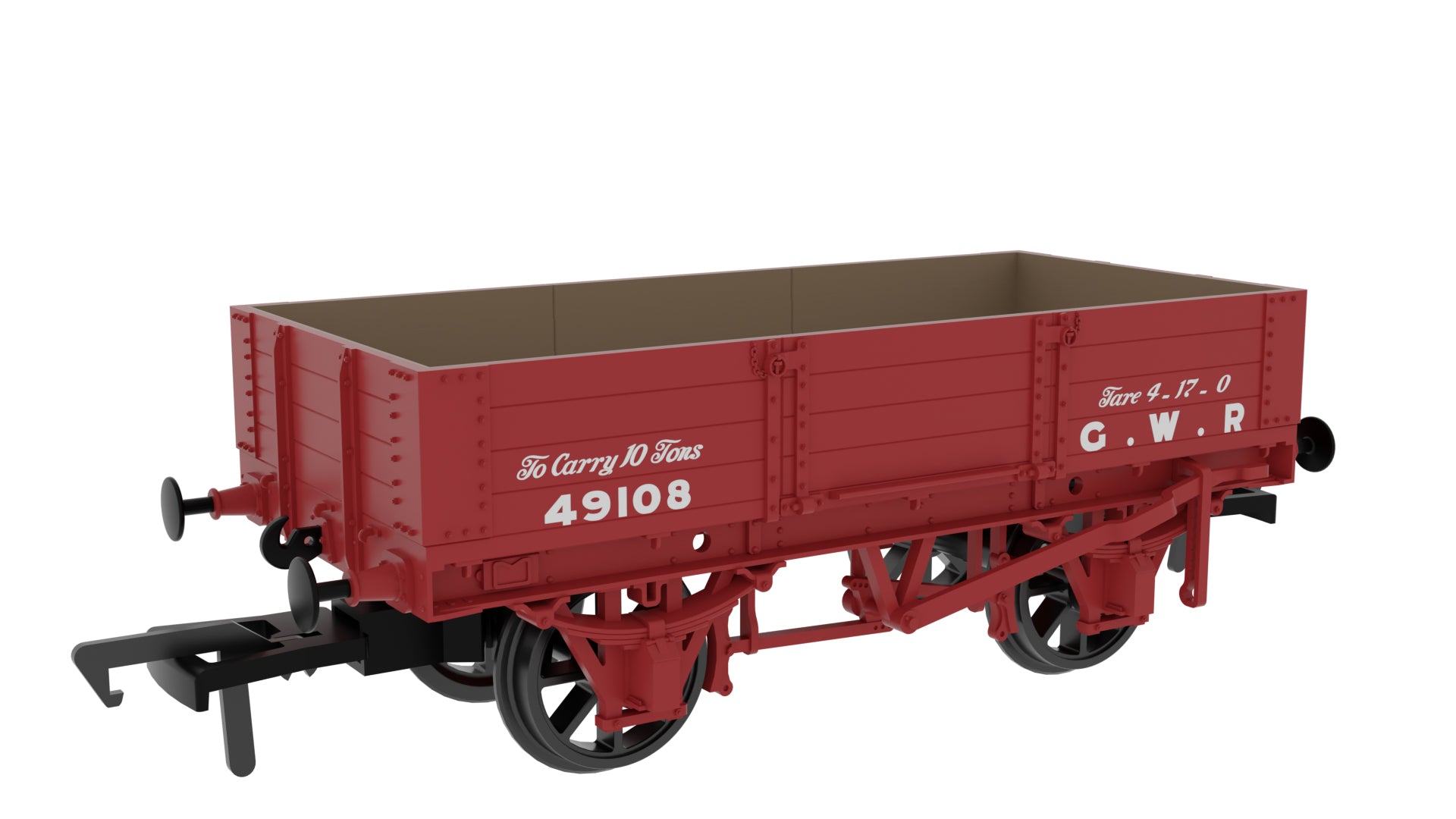 925011 - Rapido - OO - GWR Four-Plank Open No.49108 (GWR Red)
