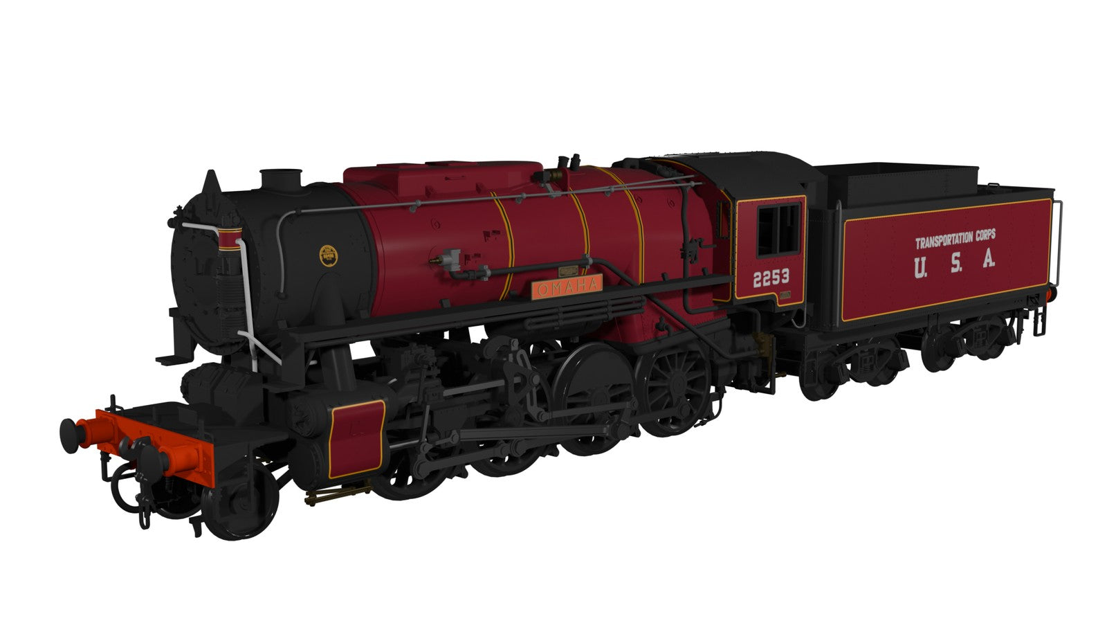 926508 - Rapido - OO - USATC S160 No.2253' Omaha' (as preserved) - DCC Sound Fitted