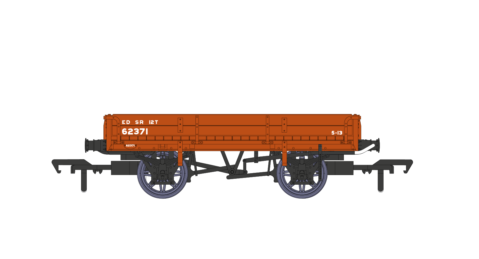 928006 - Rapido - OO - D1744 Ballast Wagon – SR No.62398
