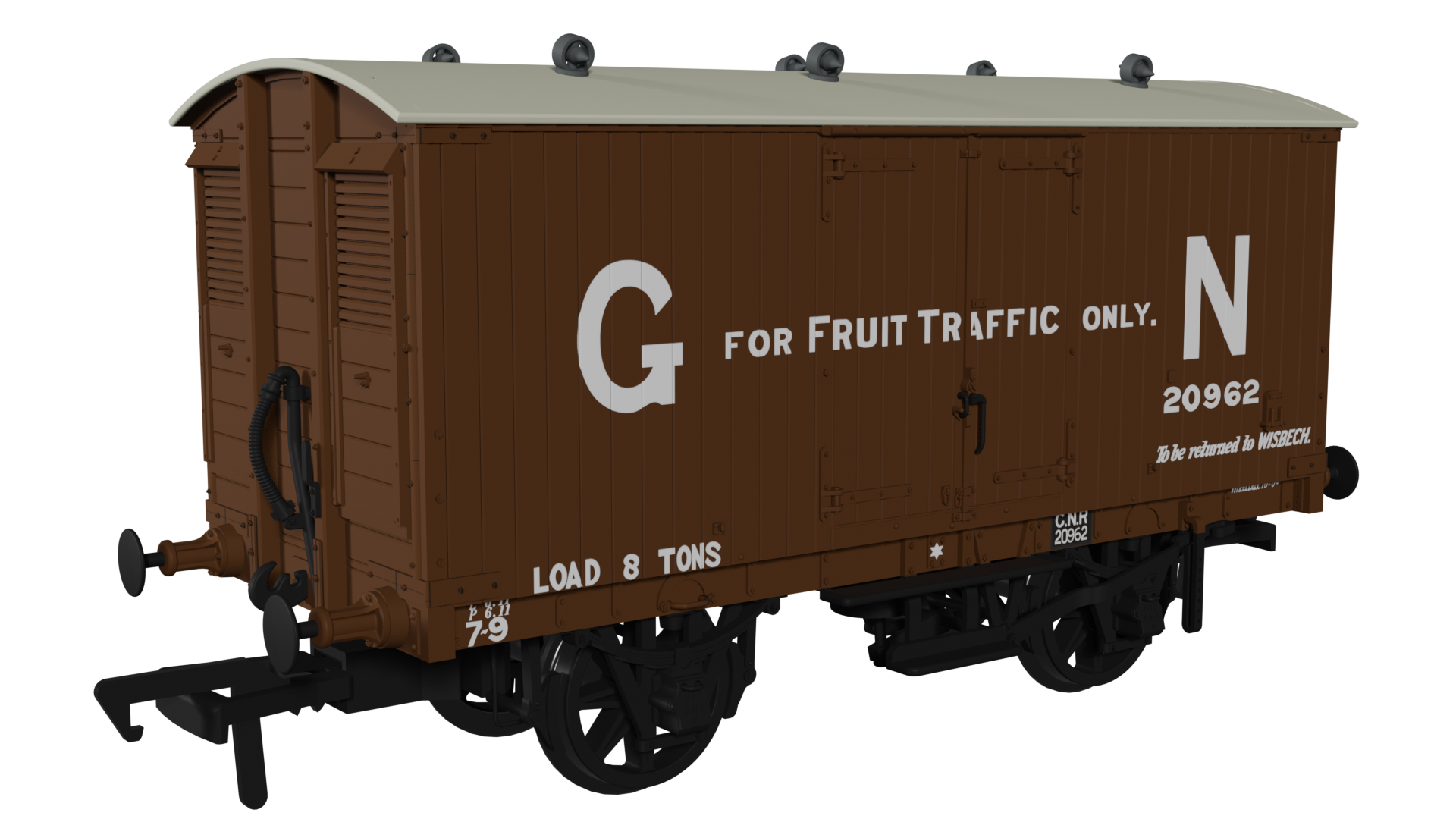 930005 - Rapido - OO - GNR 8T Van GN Fruit Livery No.20962