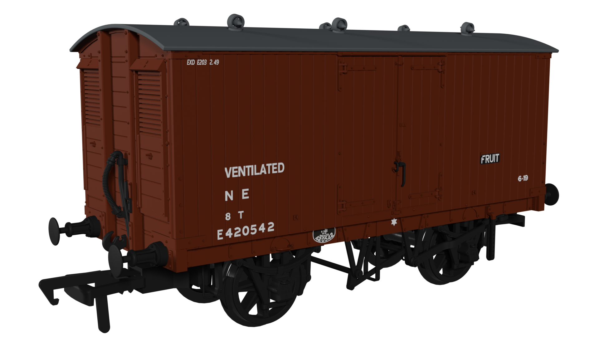 930013 - Rapido - OO - GNR 8T Van BR No.E420542