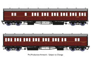946005 - Rapido - OO - Dia E140 B Set – BR Maroon (with lining)