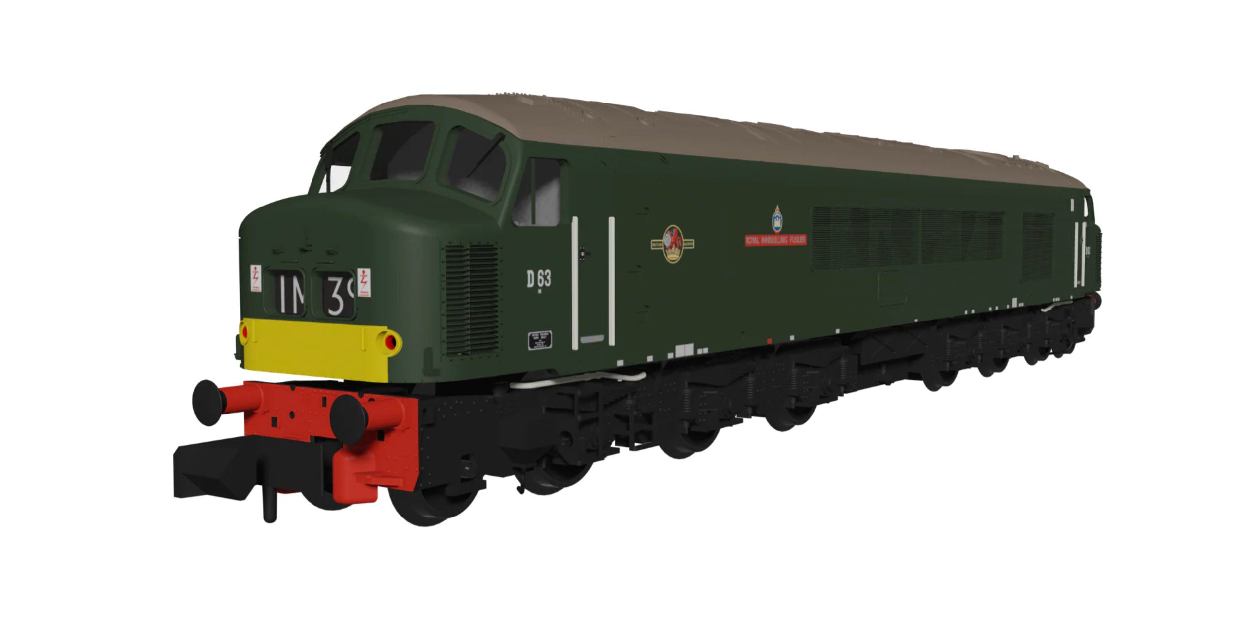 Class 45 D63 "Royal Inniskilling Fusilier" BR Economy Green - DCC Ready