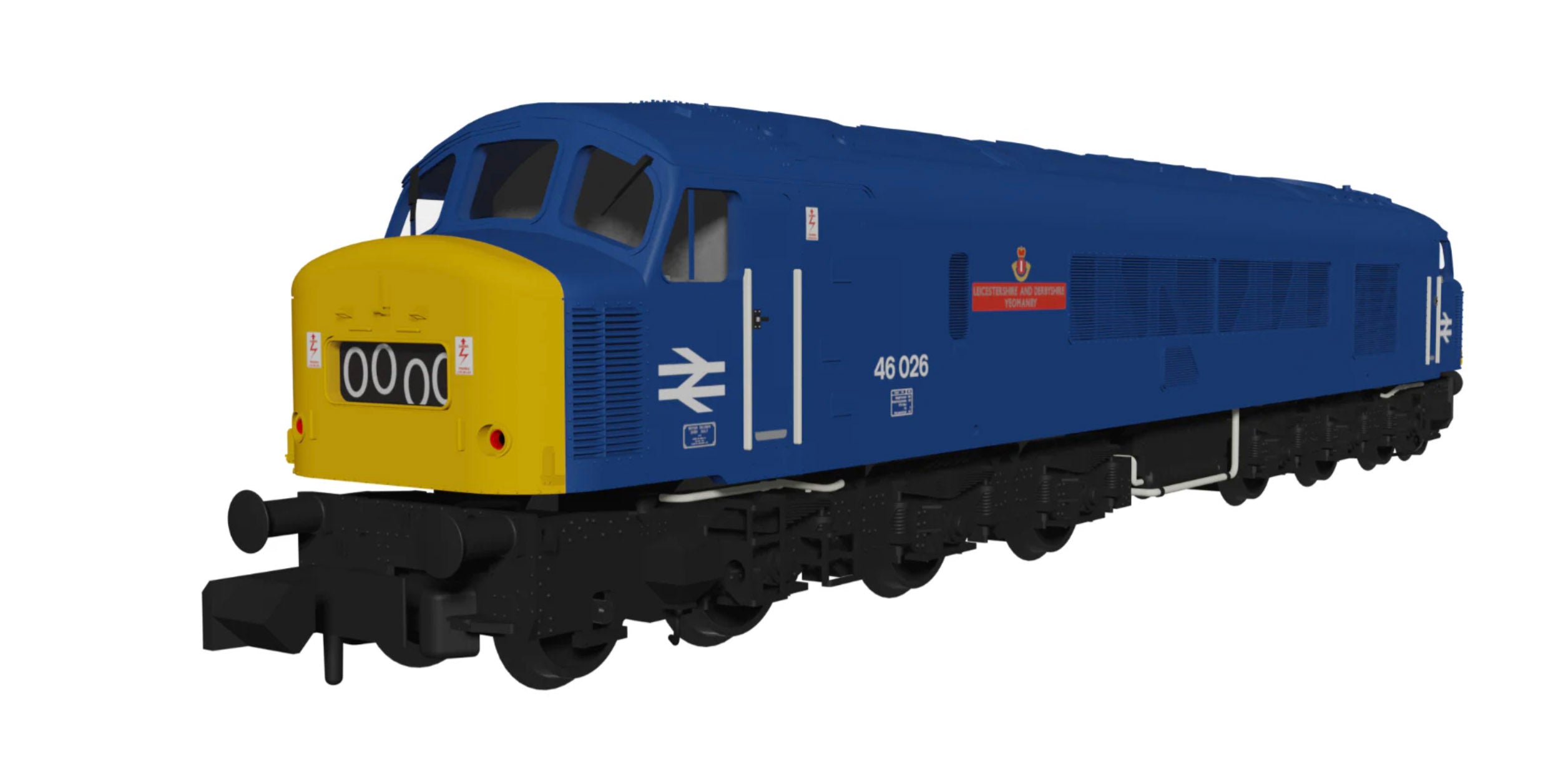 Class 46 46026 "Leicestershire and Derbyshire Yeomanry" BR Blue With Headcode Blinds - DCC Ready