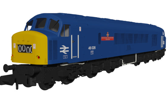 948704 Class 46 46026 'Leicestershire and Derbyshire Yeomanry' BR Blue With Headcode Blinds - DCC SOUND FITTED - SPECIAL OFFER