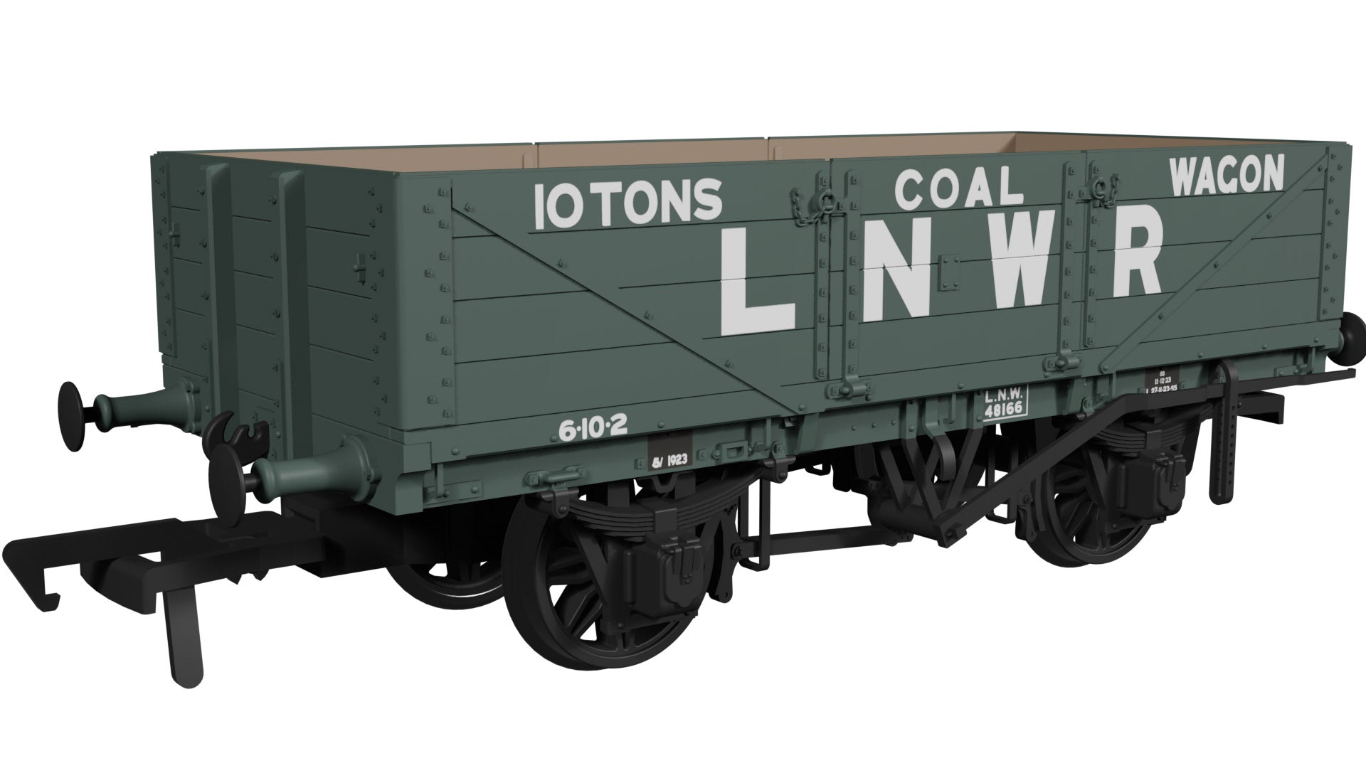 950013 - Rapido - OO - LNWR D90 4-Plank Open LNWR Loco Coal No.48166