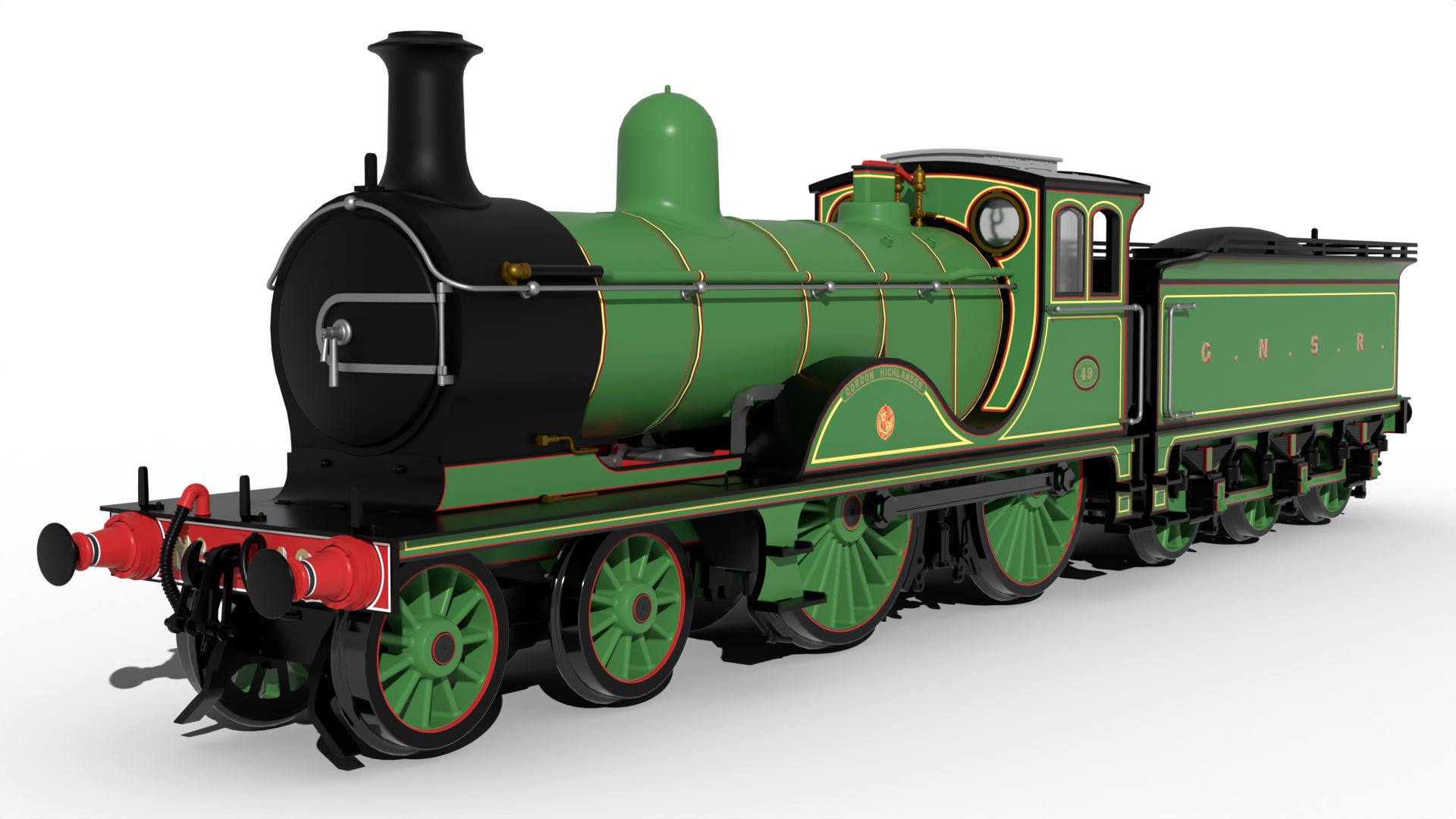 959512 - Rapido - OO - GNoSR F Class No.49 'Gordon Highlander' - GNoSR Green Railtour Condition - DCC Sound Fitted