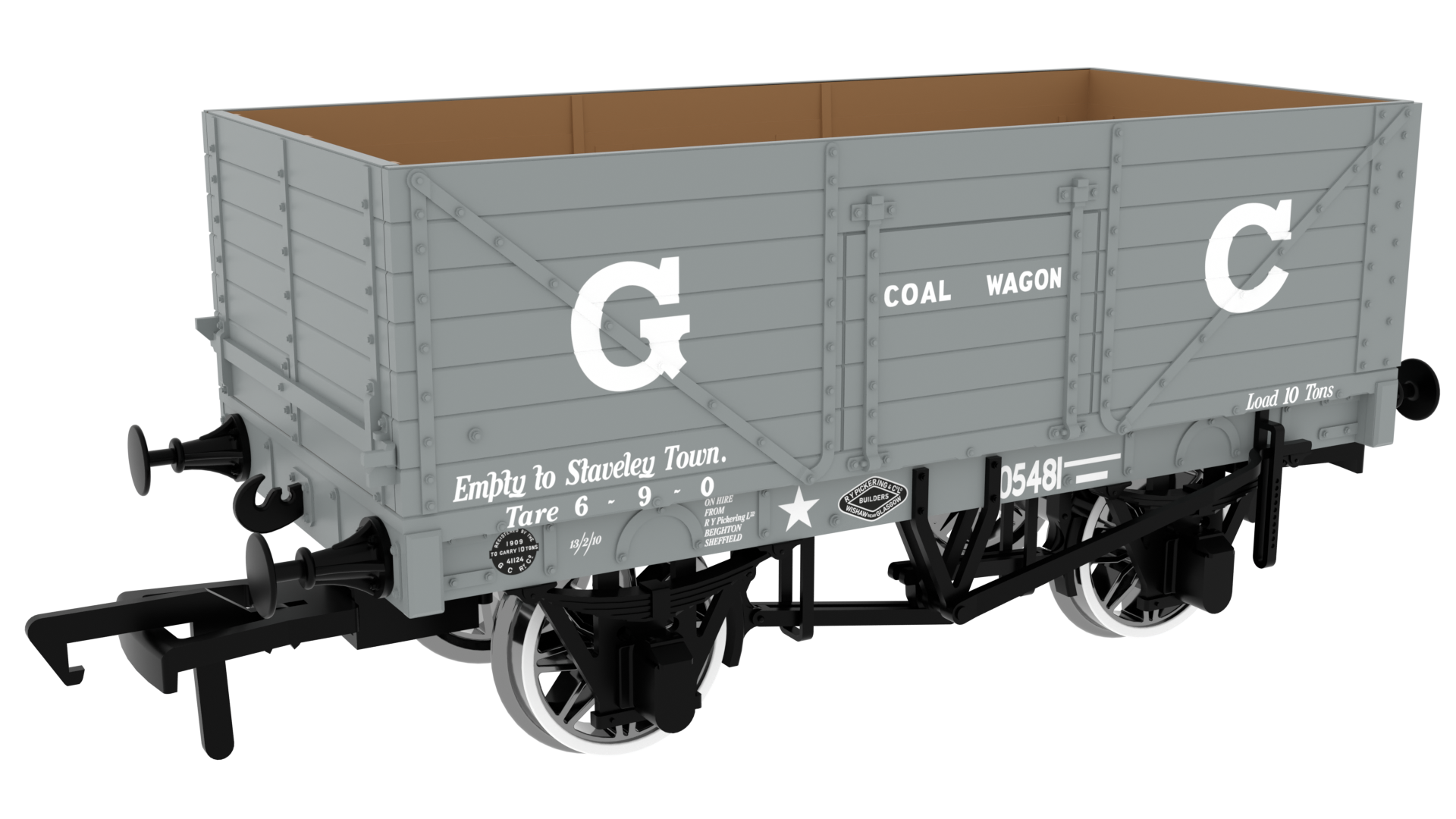 967262 - Rapido - OO - 1907 RCH 7 Plank Wagon - Great Central