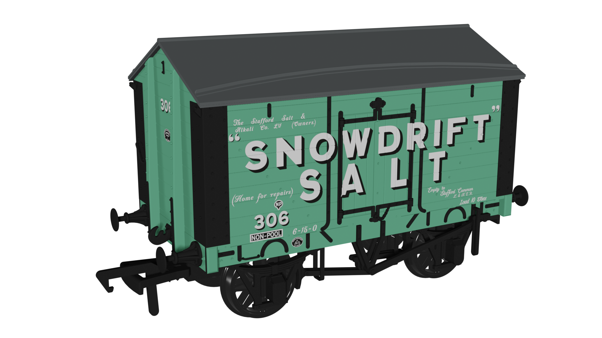 967613 - Rapido  - OO - 1907 RCH Salt Van Snowdrift Salt No.306