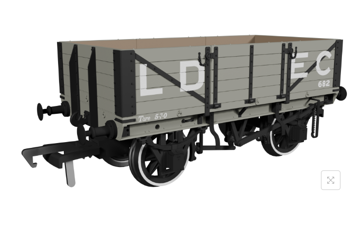 GR591A - PECO - OO-9 - FR Quarryman Brake Van, Brown, No.6, Single Balcony