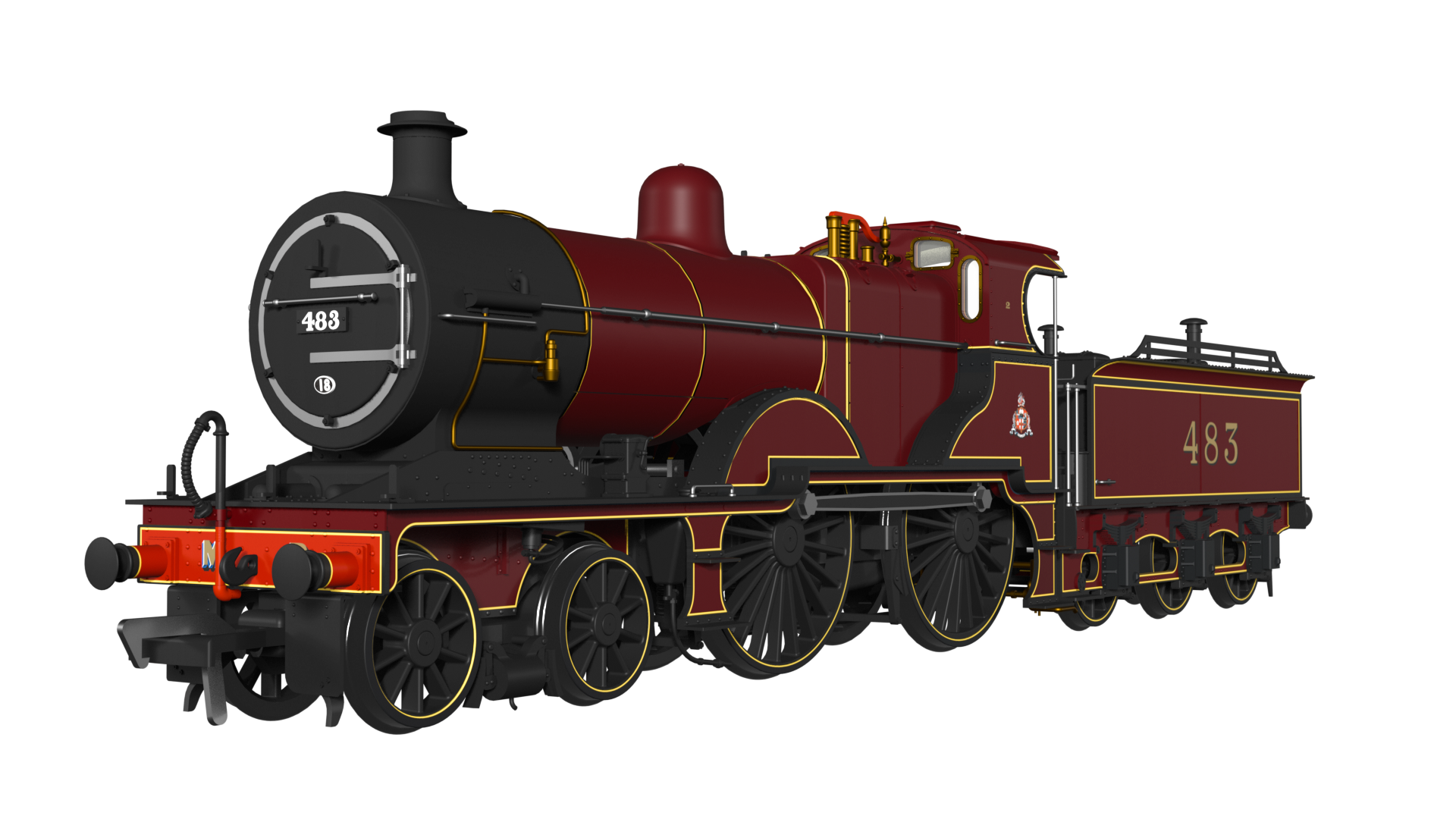 974002 - Rapido - MR 483 No.483 Midland Railway Crimson