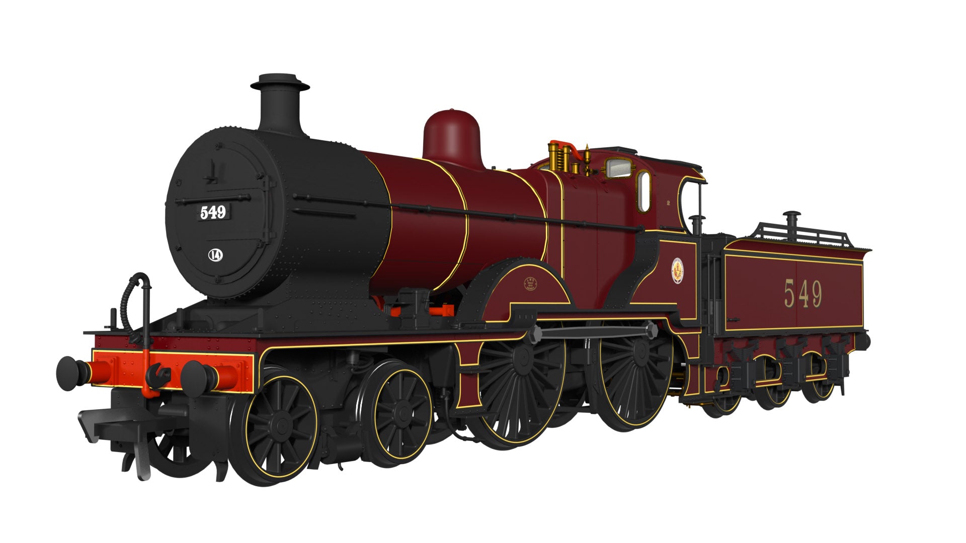 974006 - Rapido - OO - MR 483 No.549 LMS Crimson (cabside roundel) - DCC Ready
