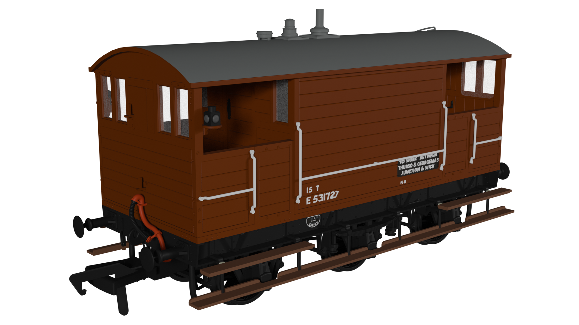 975012 - Rapido - OO - GCR 15T 6w Brake - BR Bauxite No.E531727