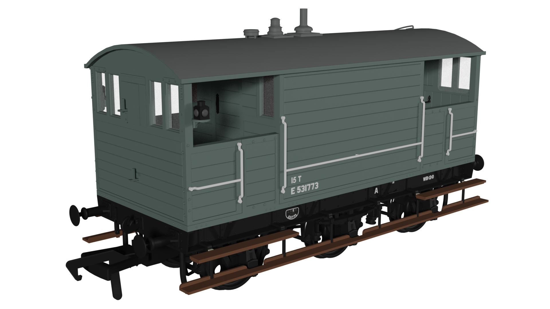 975013 - Rapido - OO - GCR 15T 6w Brake - BR Grey No.E535650