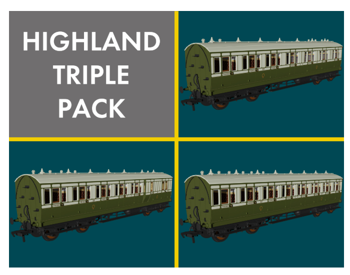 978113 - Rapido - OO - Highland ‘Evolution’ Non-Corridor Carriage Pack