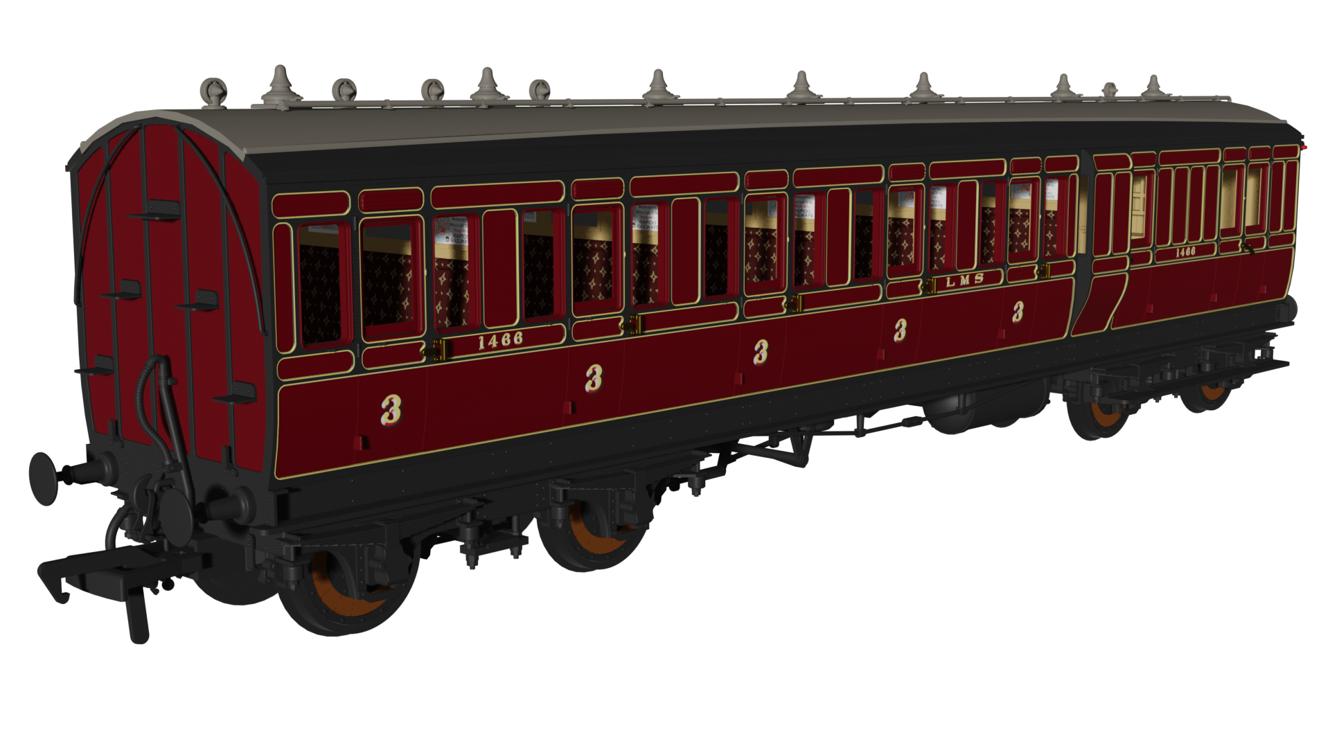 978155 - Rapido - OO - LMS Period 1 ‘Evolution’ Non-Corridor Carriage Pack