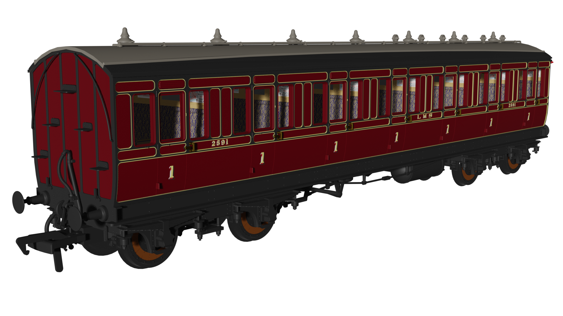 978159 - Rapido - OO - LMS Period 1 ‘Evolution’ Non-Corridor First No.2591