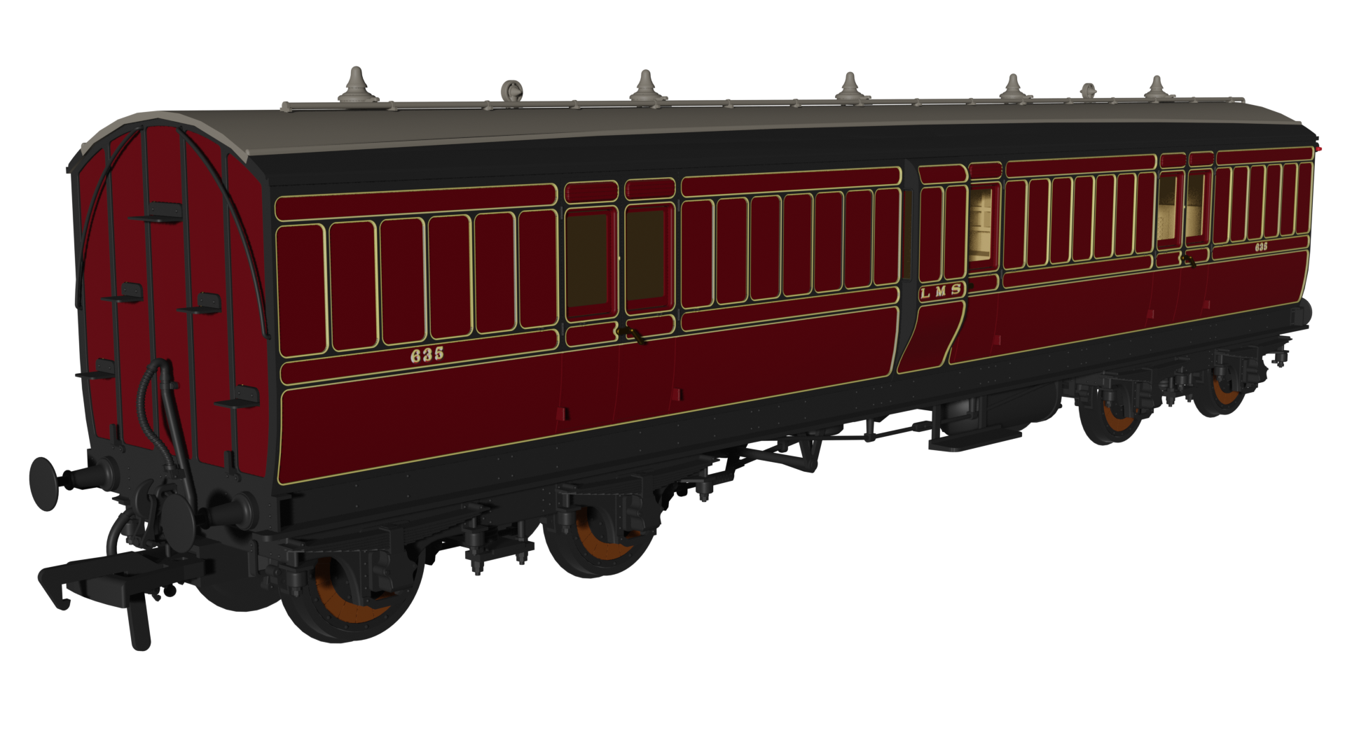 978160 - Rapido - OO - LMS Period 1 ‘Evolution’ Non-Corridor Full Brake No.635