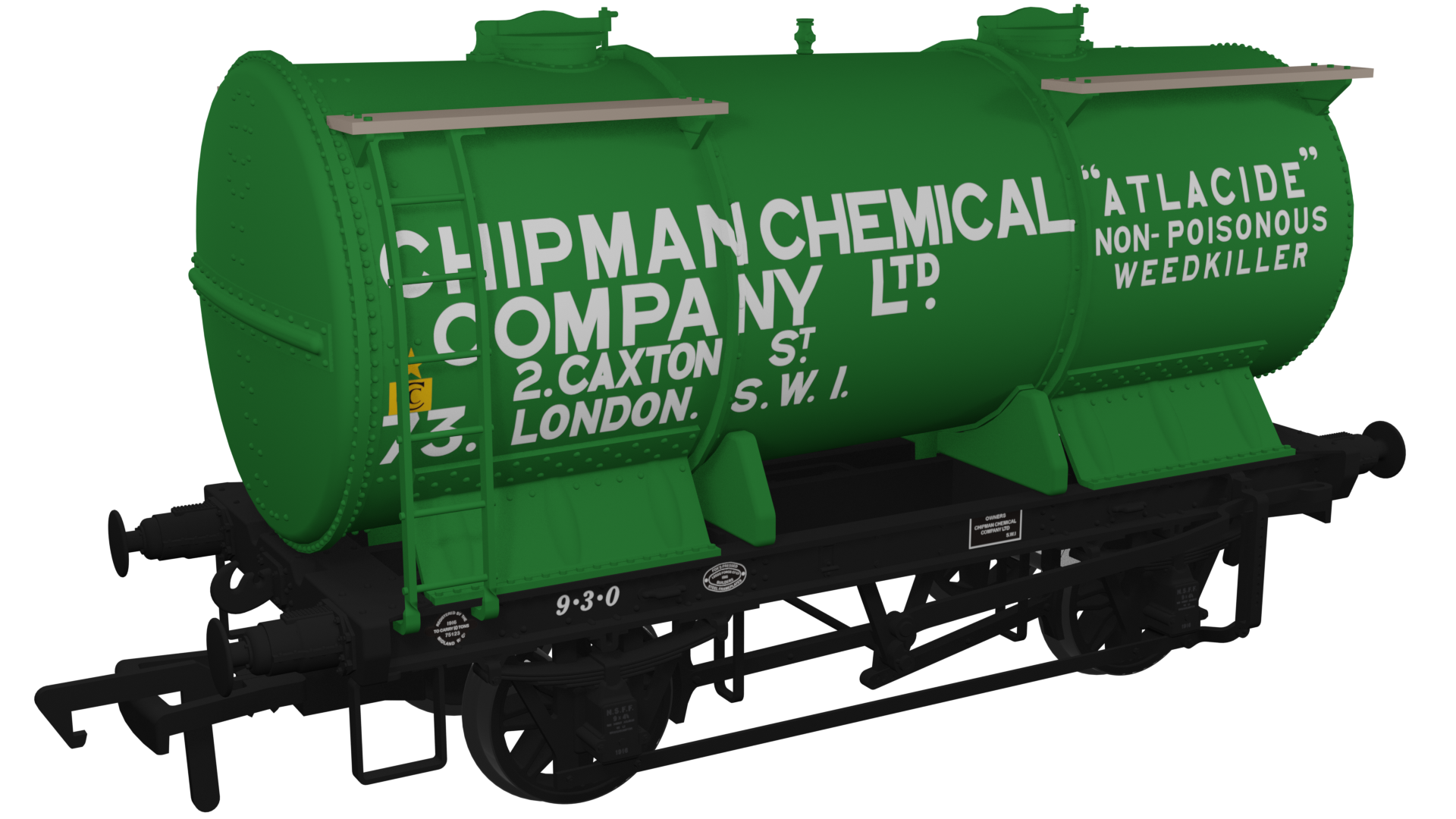 981004 - Rapido - OO - Ammonium Nitrate / Chemical Tank Wagon - Chipman Chemical Co. Ltd No.73