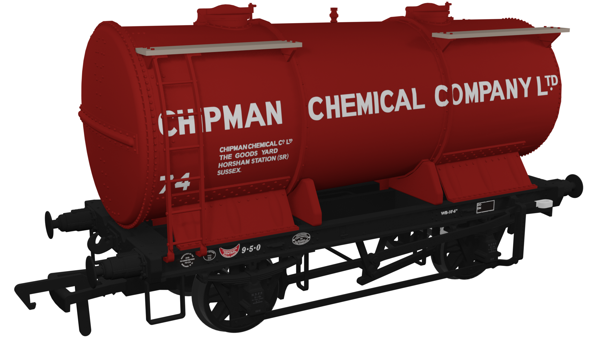 981005 - Rapido - OO - Ammonium Nitrate / Chemical Tank Wagon - Chipman Chemical Co. Ltd No.74