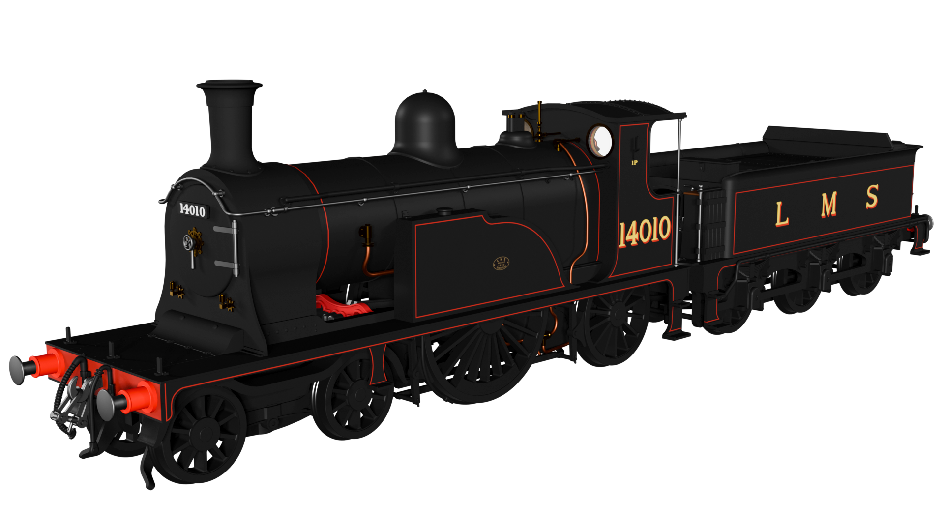 982003 - Rapido - OO - Caledonian Single No.123 - LMS Lined Black No.14010 - DCC Ready