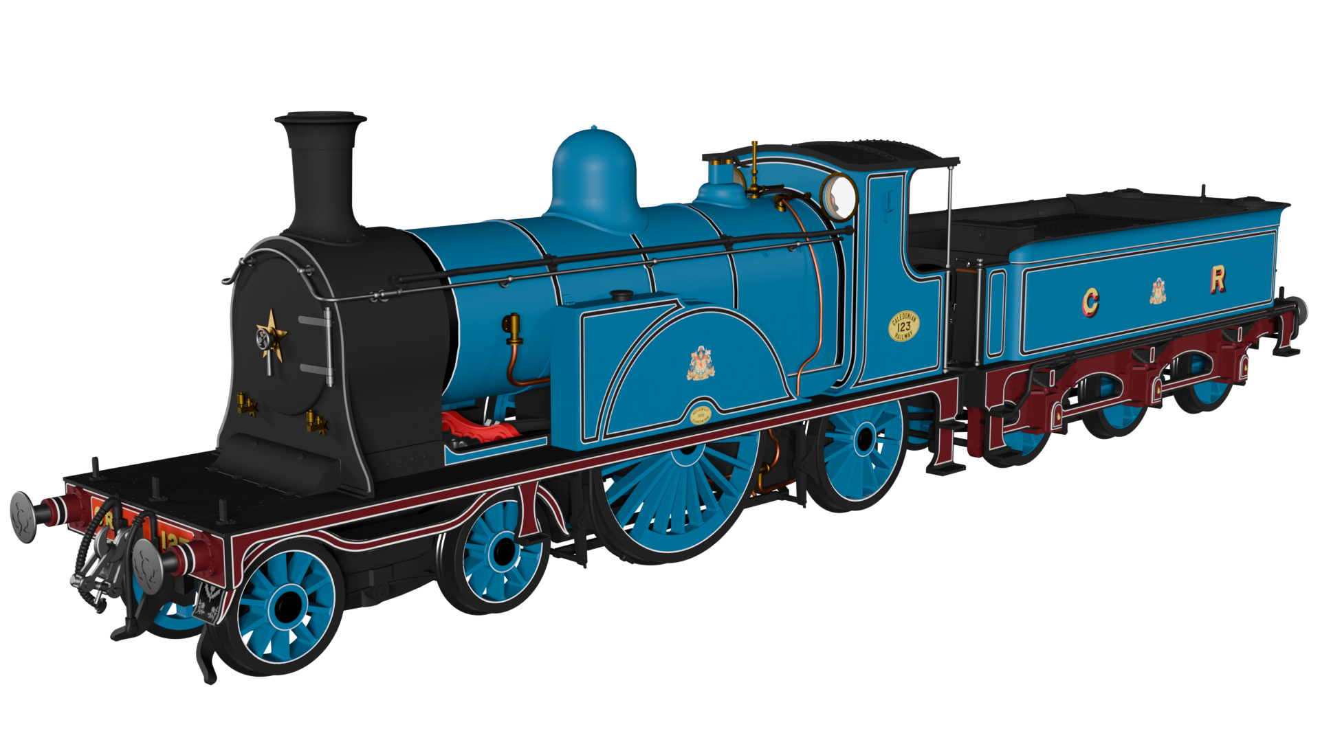 982501 - Rapido - OO - Caledonian Single No.123 - CR Blue Railtour Condition No.123 - DCC Sound Fitted