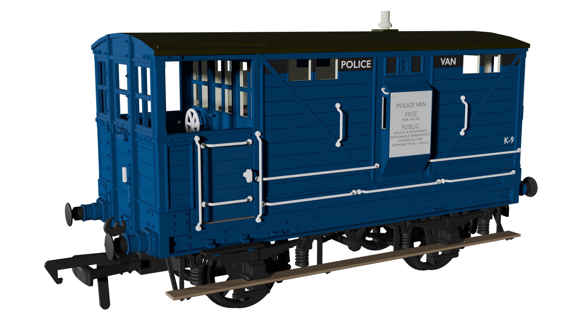 987015 - Rapido - OO - LNWR D17b Brake - Police Blue No.K-9
