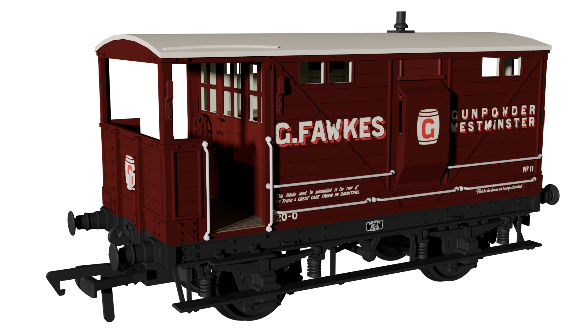 987016 - Rapido - OO - LNWR D17b Brake - G. Fawkes No.11
