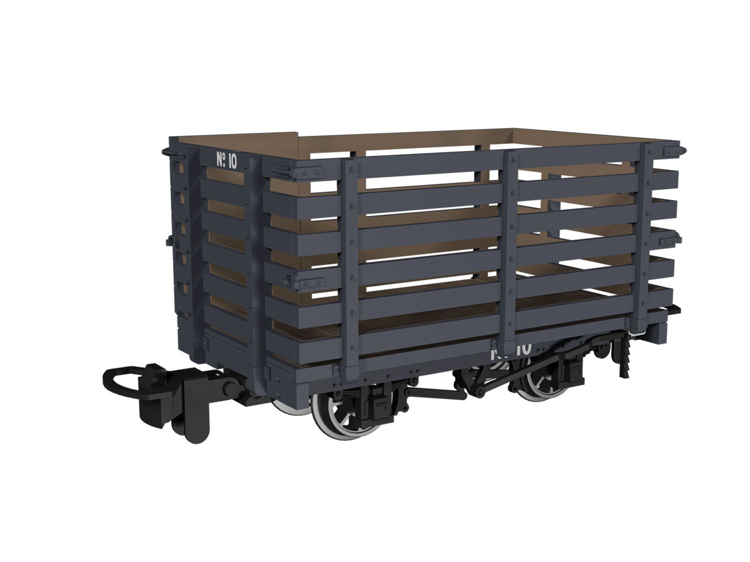 990601 - Rapido - 009 - Livestock Wagon -  Plain Dark Grey No.10