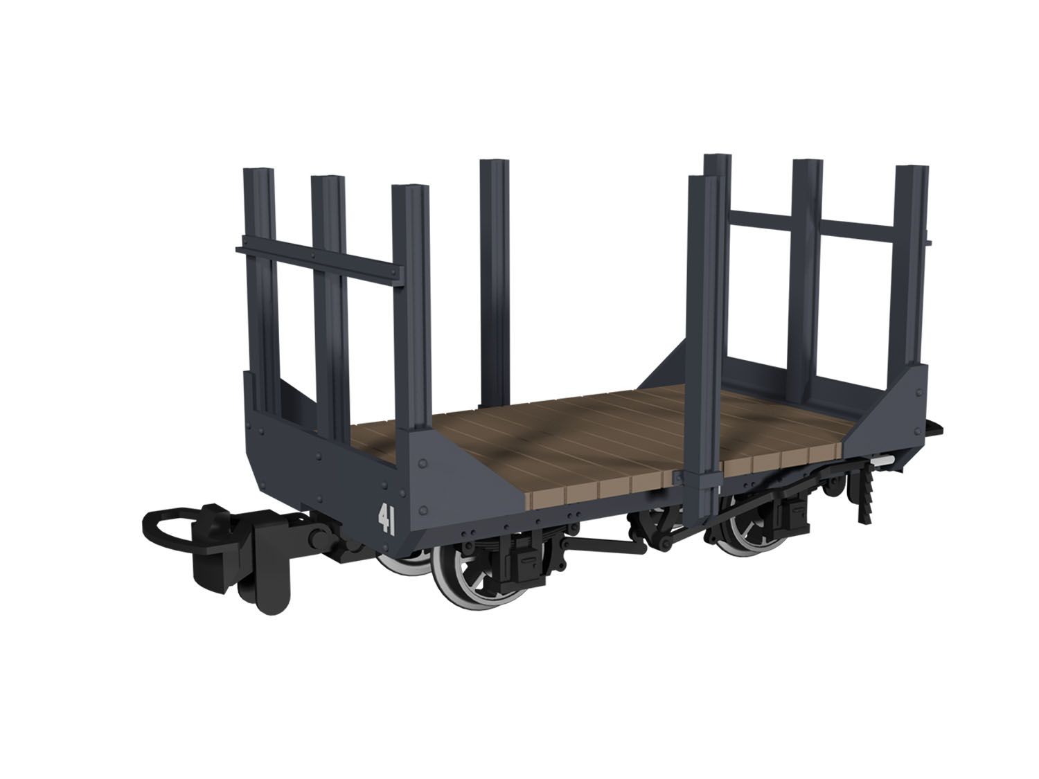 990701 - Rapido - 009 - Stake Wagon -  Plain Dark Grey No.41