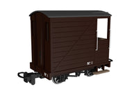 990801 - Rapido - OO9 - Single Veranda Brake Van - Plain Brown No.1