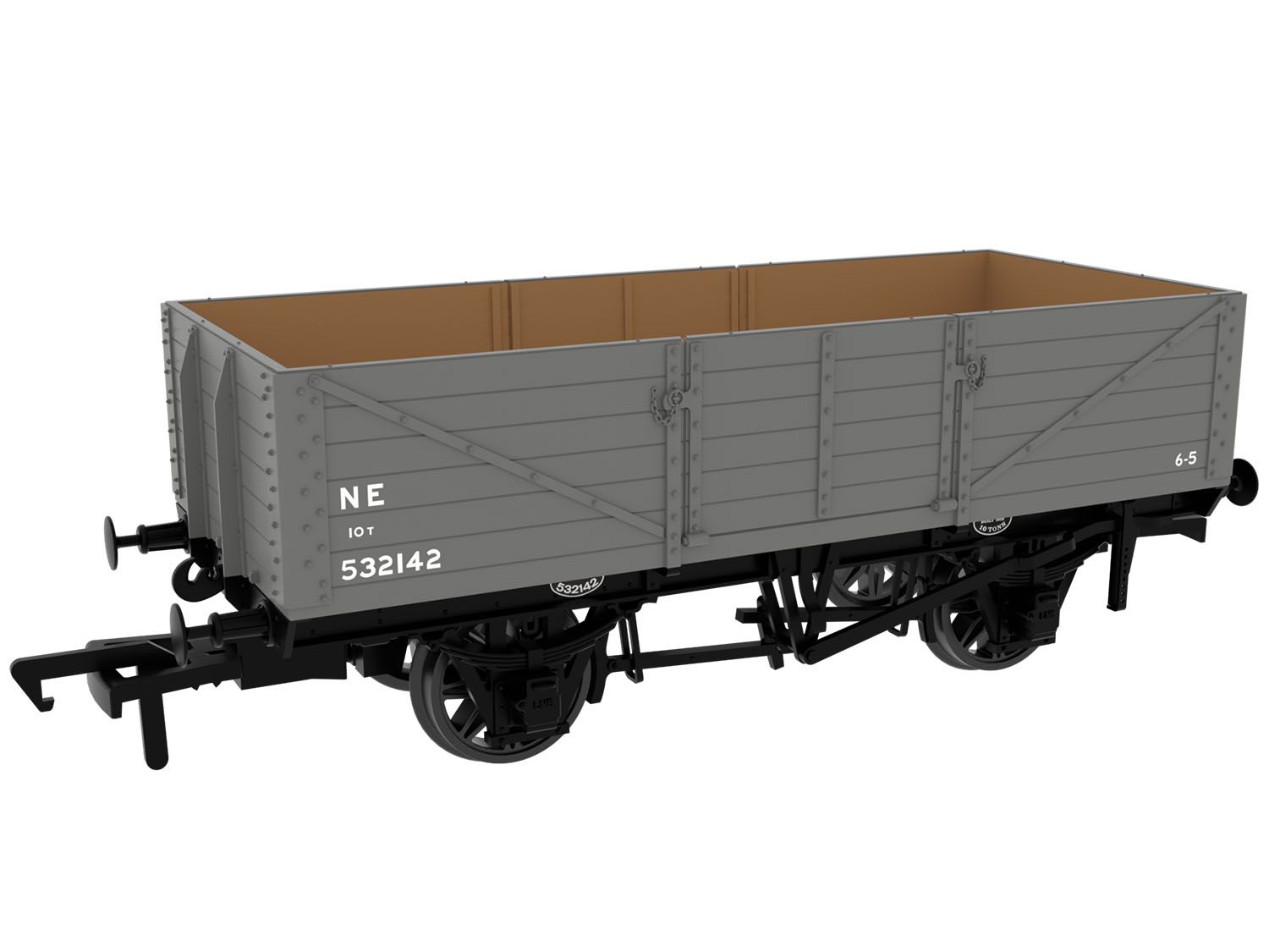 995008 - Rapido - OO - GCR Dia. 9A/9B 6-Plank - No. 532142 LNER Grey (post-’36)