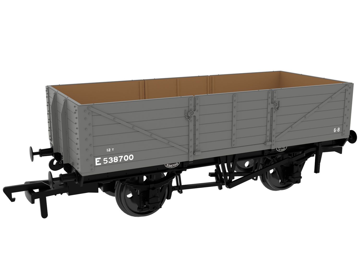 995009 - Rapido - OO - GCR Dia. 9A/9B 6-Plank - No. E538700 BR(E) Grey