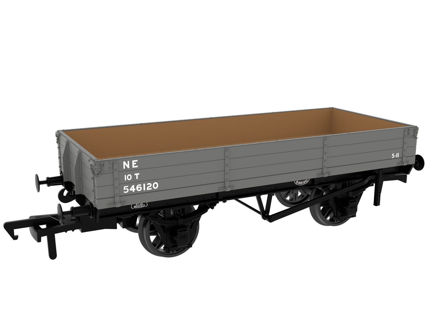 996009 - Rapido - OO - GCR Dia. 6C 3-Plank Open - No. 546120 LNER Grey (post-’36)