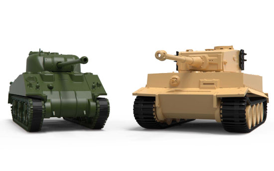 A50186 - Airfix - with Paints and Glue Classic Conflict Tiger 1 vs Sherman Firefly