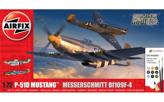 A50193 P-51D Mustang vs Messerschmitt Bf109F-4 Dogfight Double 1:72