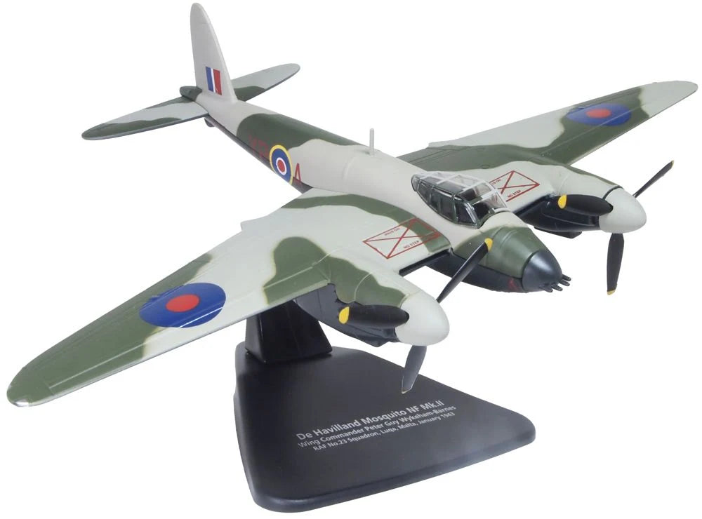 AC128 - Oxford Diecast - 1943 D H Mosquito NF MkII P.G.Wykeham-Barnes. RAF No.23 Sqn. Malta