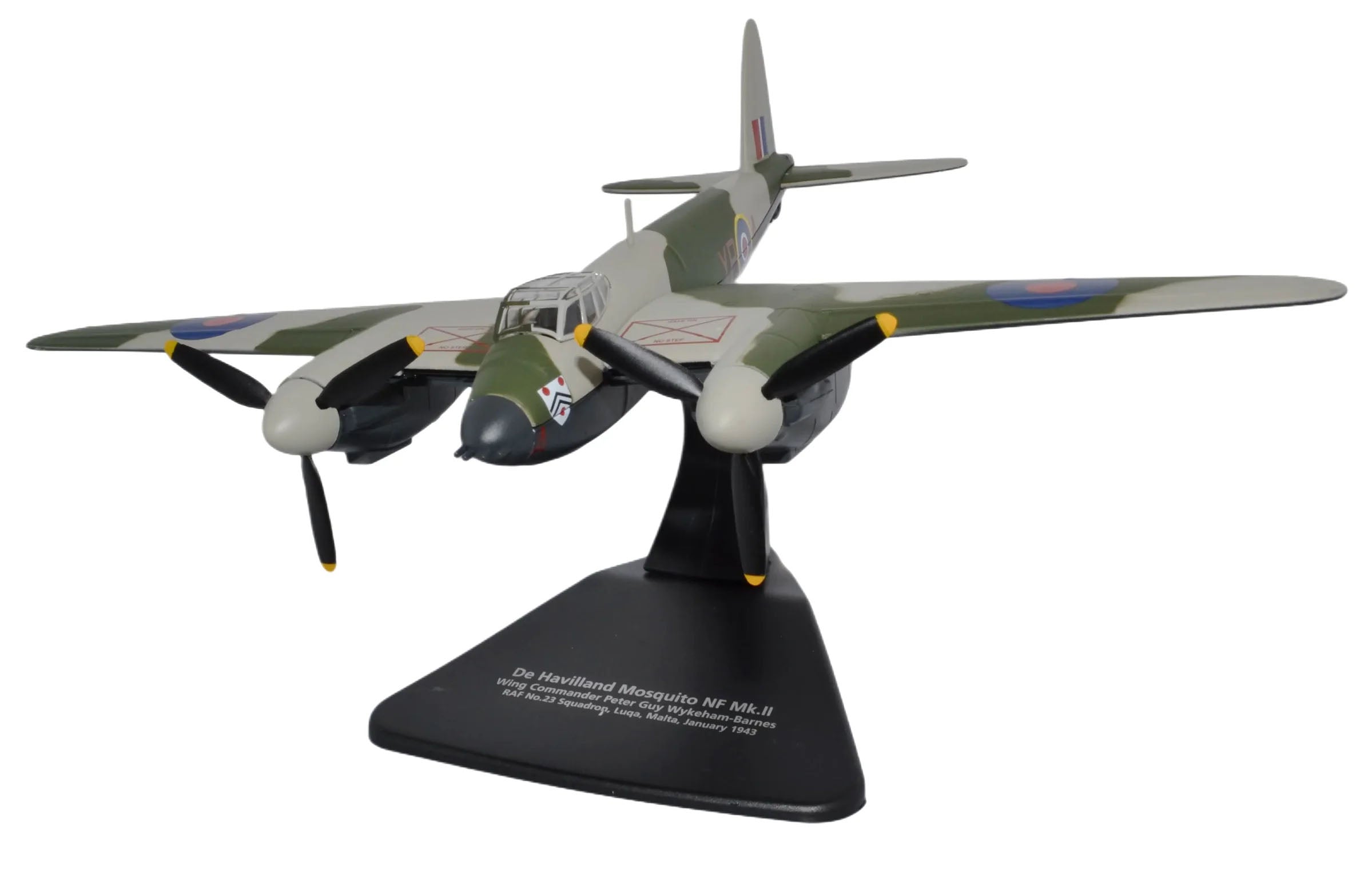 AC128 - Oxford Diecast - 1943 D H Mosquito NF MkII P.G.Wykeham-Barnes. RAF No.23 Sqn. Malta