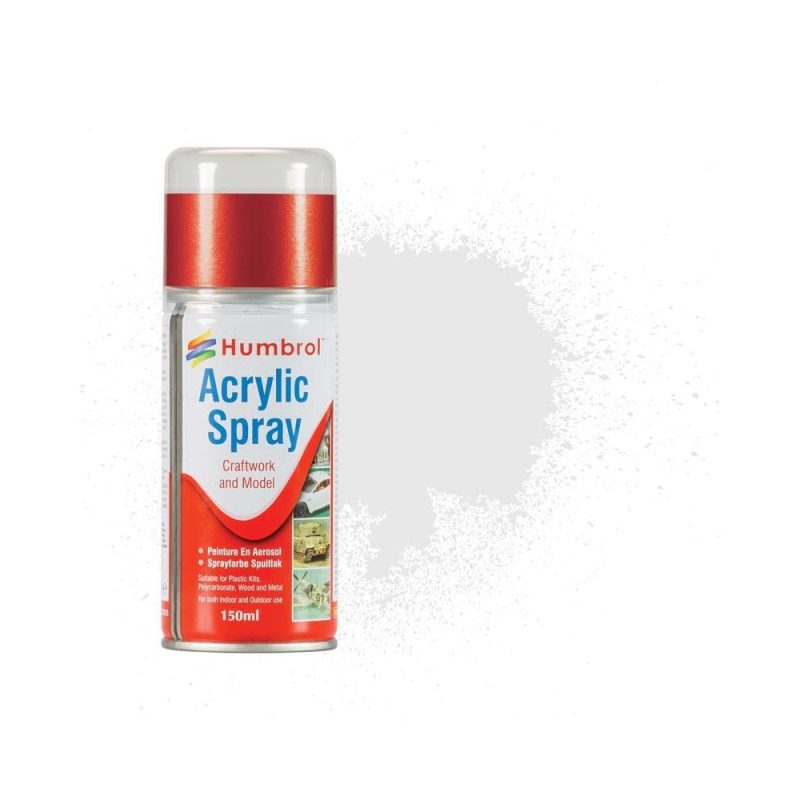 AD6034 - Humbrol - No 34 White Matt Acrylic Spray Paint