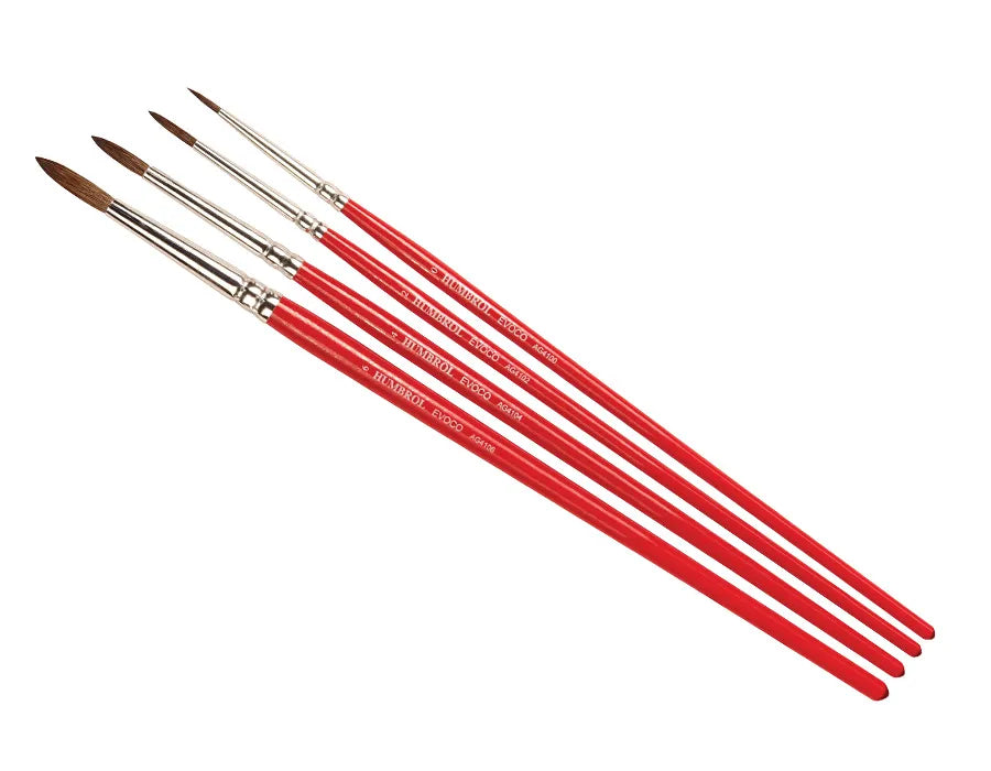 AG4150 - Humbrol - Evoco Brush Pack - (Sizes: 0/2/4/6)