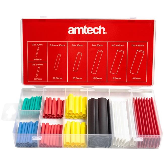 127 Piece Heat Shrink Assortment - Mixed Colours