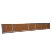 Timber Fence with Concrete Posts - Brown