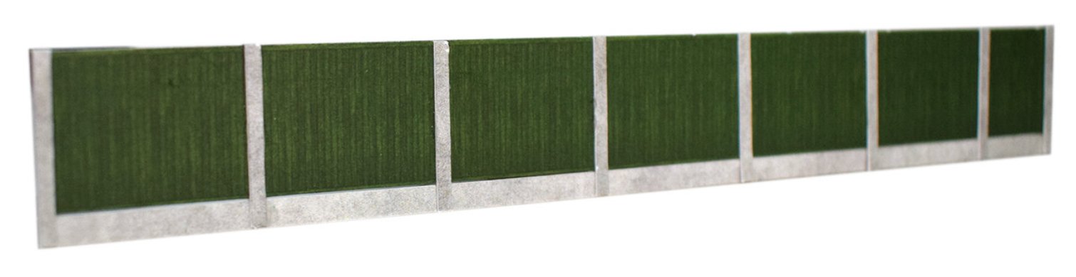 Timber Fence with Conrete Posts - Green